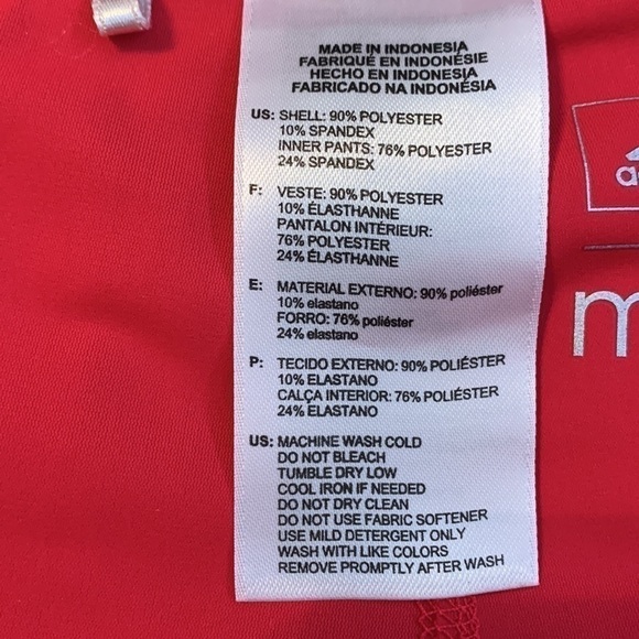 adidas Golf Skirt / Skort, Size M, Red with White Streaks. - Picture 5 of 6